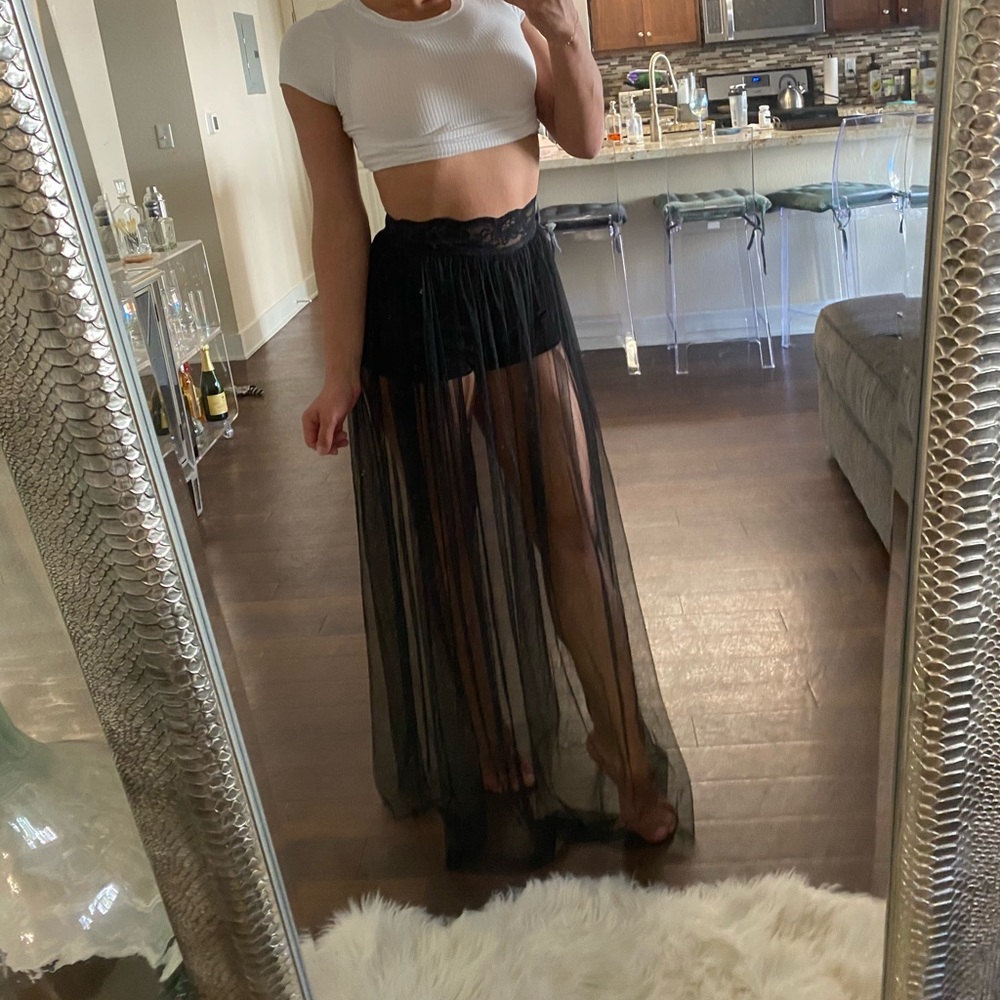 Festival/Goth/Halloween Lace & Tulle Skirt